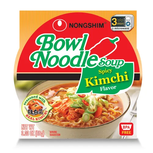 Miniatura 17 de Nongshim Kimchi Instant Ramen - Tazón para sopa de fideos, paquete de 6, Ramyun coreano con verduras, apto para microondas