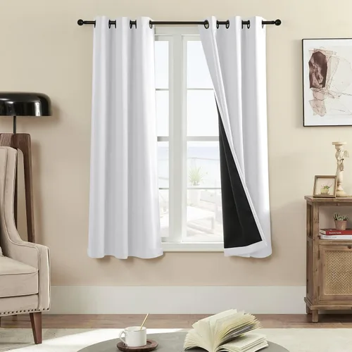 Miniatura 31 de Rutterllow - Cortinas 100% opacas, paneles de cortina con ojales, aislamiento térmico y bloqueo de luz para habitación y sala de estar