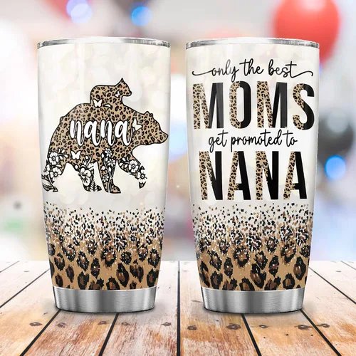 Miniatura 3 de Vaso de 20 onzas con tapa para abuela, regalo para el día de la madre, para abuela, abuelita, oso solo las mejores mamás se promted to nana