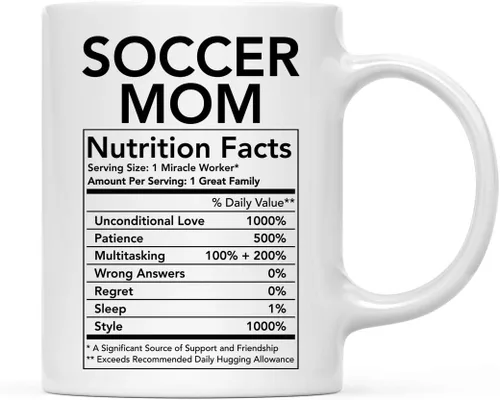 Miniatura 39 de Andaz Press Divertida taza de té de café de cerámica de 11 onzas, regalo de agradecimiento, datos nutricionales del ejército, paquete de 1, ideas