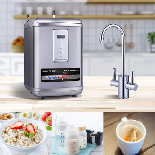 Miniatura 5 de Ready Hot 41-RH-300-F570-BN Sistema dispensador de agua caliente instantáneo, 2.5 cuartos de galón, pantalla digital, grifo de agua caliente de una