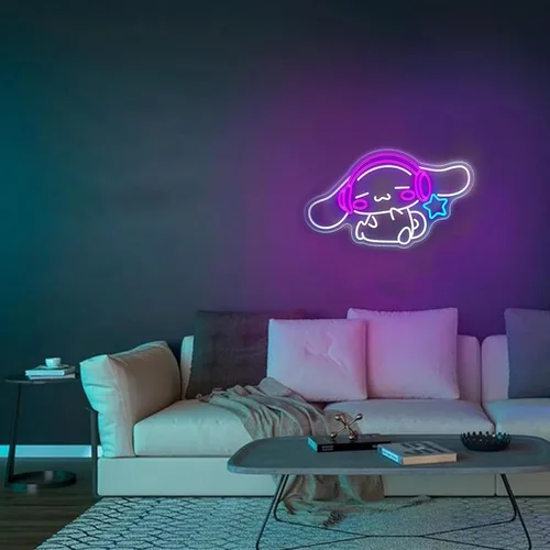 Miniatura 3 de CinnamoRoll Letrero de Neón Letrero de Neón de Anime para Decoración de Pared Luz de Neón Japonesa para Decoración de Pared de Dormitorio Decoración