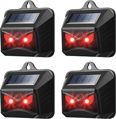 Miniatura 8 de Luz de control solar, repelente nocturno de animales, dispositivos disuasorios para exteriores, sensor de luz, repelente de animales para mofeta