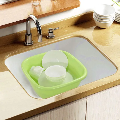 Miniatura 7 de Bandeja cuadrada de plástico, lavabo, 16 cuartos de galón, 3 paquetes