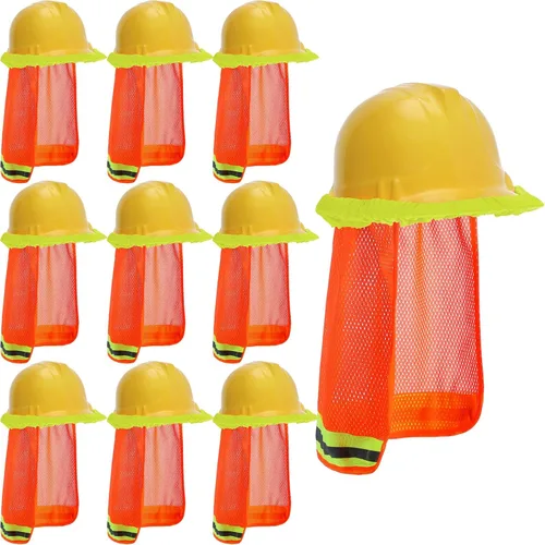 Miniatura 8 de 10 piezas de casco duro para el sol con cierres seguros, casco de construcción, sombrero, sombrero, construcción, sombrero, se adapta a cascos