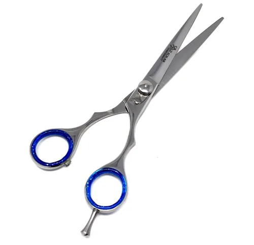 Tijeras profesionales para adelgazar, texturizar, cortar, anillos de agarre cómodos con inserciones de tensión ajustable y dedos - Acero inoxidable