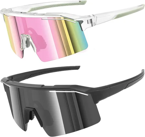 Miniatura 26 de Gafas de sol deportivas para hombres y mujeres irrompibles con protección UV400, gafas de béisbol para correr, ciclismo