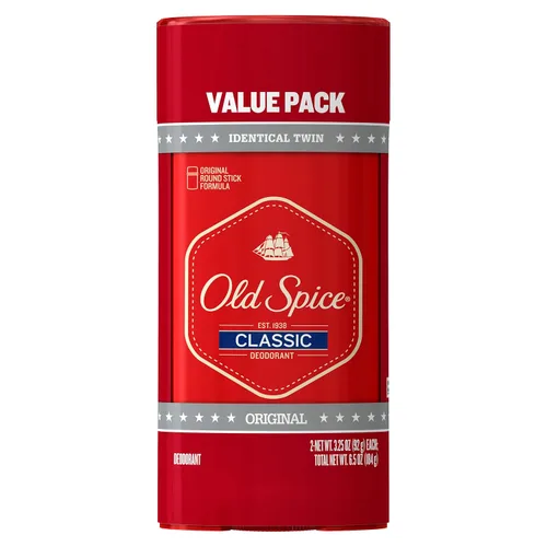 Old Spice Desodorante clásico para hombres, protección contra el sudor y el olor las 24 horas, frescura de larga duración, fragancia limpia y