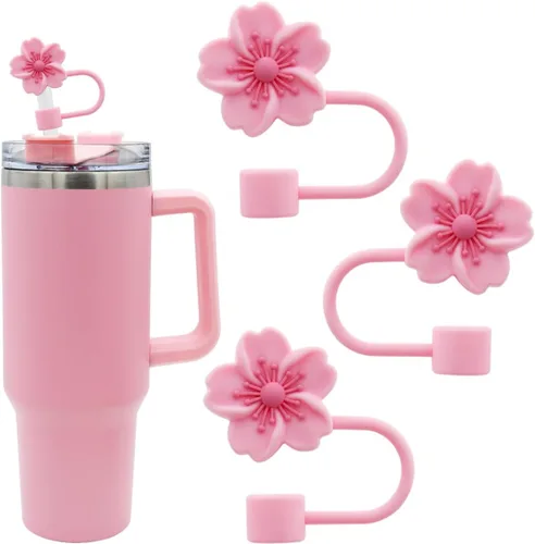 Miniatura 12 de Tapa con pajita para vaso Stanley, tapa de pajita de silicona de 10 mm 0.4 pulgadas, tapas reutilizables para pajitas, cubiertas de punta de pajita