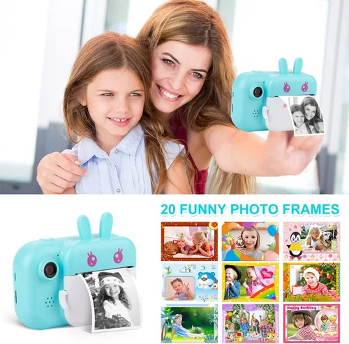 Miniatura 3 de Cámara para niños MINIBEAR con impresión instantánea para niños, cámara digital para niños pequeños, juguetes para niños, regalos de Navidad