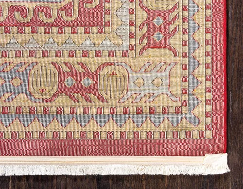 Miniatura 10 de Unique Loom Sahand Collection - Alfombra tradicional geométrica roja (2 pies 2 pulgadas x 3 pies)