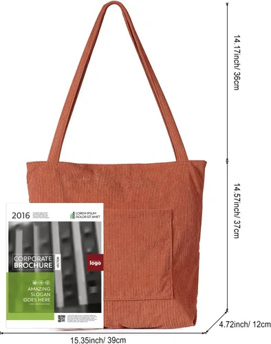 Miniatura 7 de WantGor Bolso de mano de pana para mujeres, bolsos de hombro estilo hobo grandes, bolsos casuales de gran capacidad para compras y trabajo