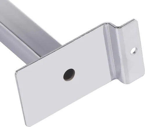 Miniatura 4 de KEILEOHO 12 ganchos de pared de listones de 10 pulgadas, soportes de estante de pared de listones resistentes, estantes de metal para paneles