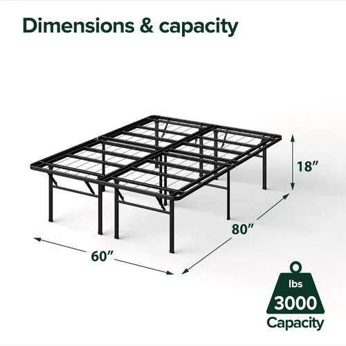 Miniatura 3 de Zinus Base Inteligente Premium de 4 Pulgadas Extra de Alto para Almacenamiento Debajo de la Cama/Base de Colchón/Marco de Cama