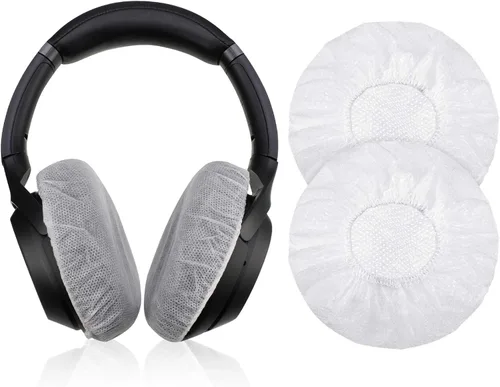 Miniatura 8 de BBTO 100 fundas para oídos, desechables, sanitarias, no tejidas, elásticas, aptas para la mayoría de los auriculares (2.4 pulgadas, negro)