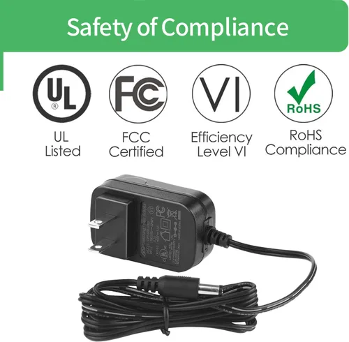 Miniatura 3 de Fuente de alimentación de 6 V CC 1A, adaptador de CA de 100-240 V a CC 6 V con enchufe de 0.217 in x 0.083 in, protección inteligente