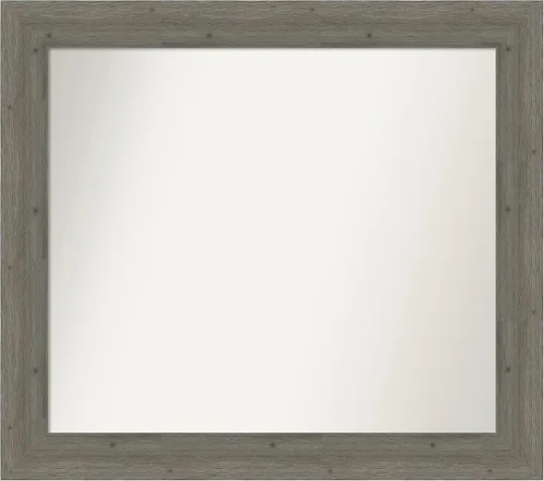 Miniatura 33 de Amanti Art Espejo de baño gris para sobre el fregadero, 27 x 27 pulgadas, espejo de tocador cuadrado gris, marco de madera rústica de campo medio