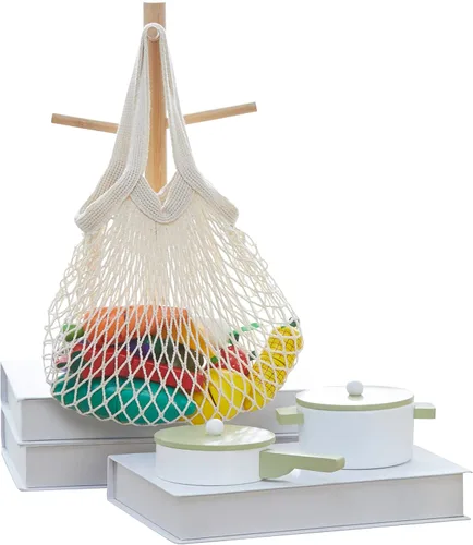 Miniatura 11 de Teamson Kids Little Chef Frankfurt - Juego de accesorios de madera para fiesta de té, 20 piezas, con comida y tazas