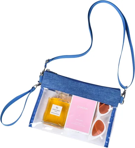 Miniatura 10 de USPECLARE Bolsa transparente aprobada para estadios, bolsa cruzada transparente para trabajo, conciertos y deportes