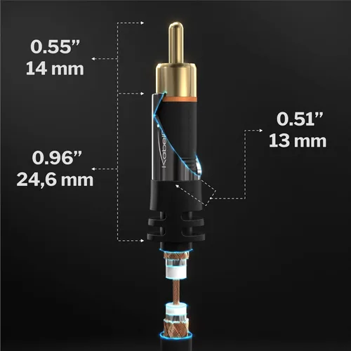 Miniatura 7 de CableDirect - Cable RCA/Phono de 3 pies, 2 × 2 enchufes, cable de audio estéreo, calidad de sonido prácticamente a prueba de roturas y impecable