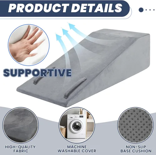 Miniatura 6 de Almohadas de elevación de piernas para recuperación después de la cirugía, almohada de rodilla poscirugía para posicionamiento de piernas, almohada