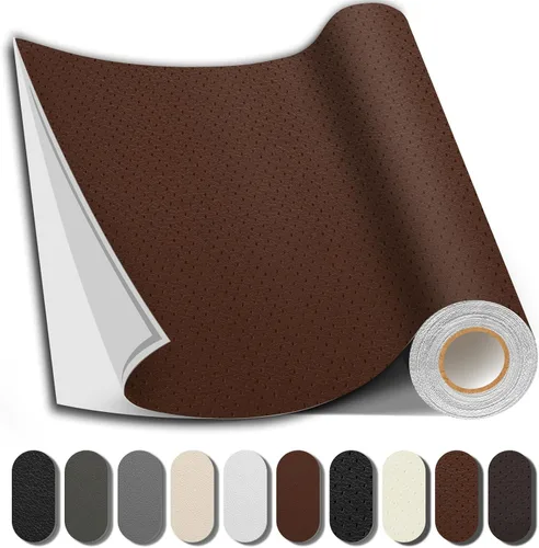 Miniatura 15 de Cinta de reparación de cuero Shagoom, parche de reparación autoadhesivo impermeable de 17X79 pulgadas, parches grandes de vinilo DIY para sofás