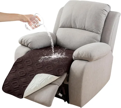 Miniatura 20 de Genina Juego de 2 Fundas de Reposabrazos para Sofá 100% Impermeables, Fundas para Reposabrazos de Sofá, Sillón, Protectores Antideslizantes