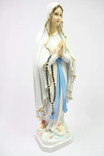 Miniatura 2 de Vittoria Collection Estatua de Virgen María de 32 pulgadas de Nuestra Señora de Lourdes hecha en Italia para jardín interior y exterior