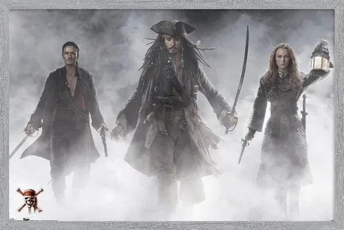 Miniatura 7 de Trends International Disney Pirates of the Caribbean: At World's End - Póster de pared de grupo, 14.725 x 22.375 pulgadas, versión enmarcada