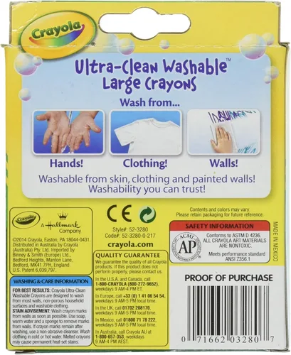 Miniatura 2 de Crayolas lavables de Crayola, grandes, 8 colores por caja, paquete de de 2