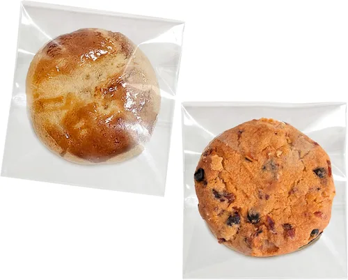Lhocm Bolsas transparentes autoadhesivas para galletas, 4 x 6 pulgadas, paquete de 100 bolsas de celofán resellables para golosinas y regalos