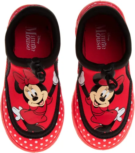Disney Minnie Mouse - Zapatos de agua para piscina, calcetines acuáticos para niños, sandalias de princesa, elásticas, impermeables, sandalias de