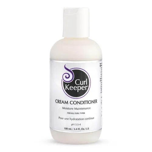 Curl Keeper Acondicionador en crema para cabello rizado, 3.4 onzas líquidas, acondicionador diario ligero para todo tipo de rizos, hidratante y