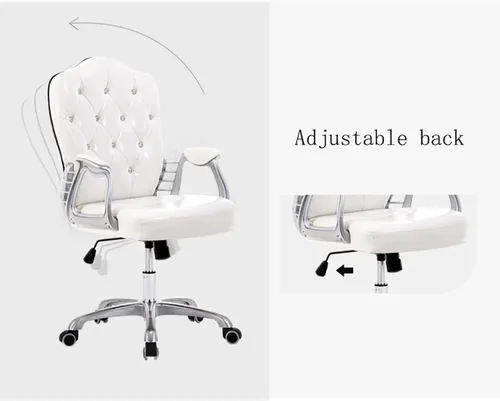 Miniatura 5 de QQXX Silla de oficina en casa, silla ergonómica de escritorio, silla de computadora con soporte lumbar, reposabrazos, silla ejecutiva giratoria