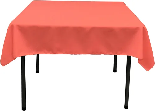 Miniatura 123 de LA Linen. Mantel cuadrado de popelina de poliéster