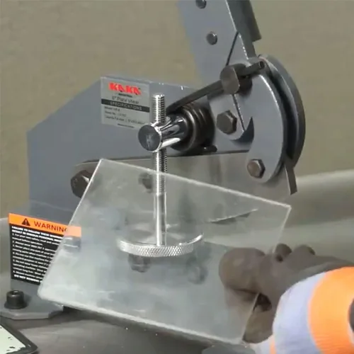 Miniatura 2 de KAKA INDUSTRIAL Cizalla manual de metal HS-12, máquina de corte sin garganta de 12 pulgadas para chapa, acero y barras redondas, herramienta
