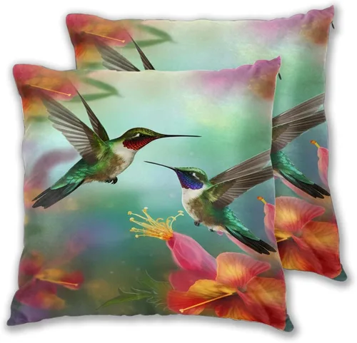 Miniatura 41 de Juego de 2 fundas de almohada cuadradas de Acción de Gracias, hojas de arce otoñales, fundas protectoras para sofá con cremallera oculta, 16 x 16