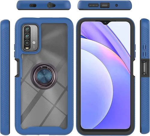 Miniatura 50 de Funda compatible con Xiaomi Poco M5s 4G, compatible con Redmi Note 10 4G / Note 10S 4G / Note 11 SE (India), funda para teléfono 3 en 1, color azul