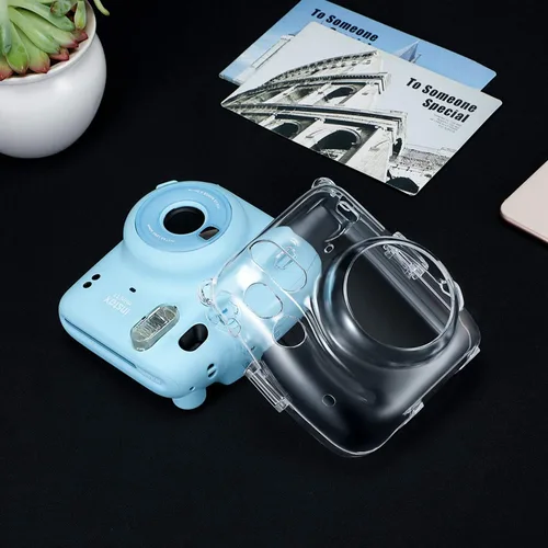 Miniatura 3 de Fintie Funda protectora transparente para cámara Fujifilm Instax Mini 11 de película instantánea - Carcasa rígida de cristal con correa de hombro