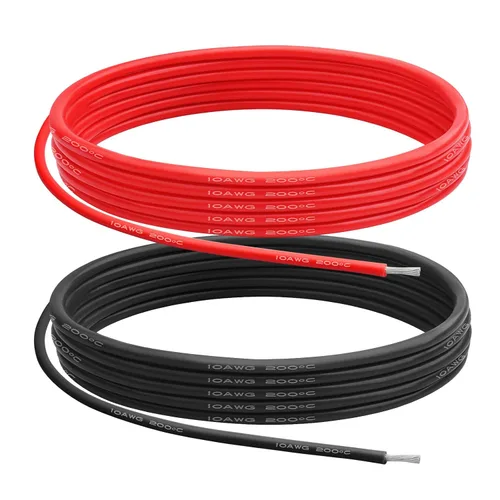 Miniatura 11 de Cable eléctrico de silicona calibre 14 AWG (rojo de 10 pies y negro de 10 pies) suave y flexible núcleo de cobre estañado de 0.003 in, alambre