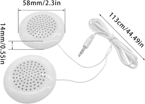 Miniatura 3 de Altavoz de almohada, 0.138 in, mini altavoz portátil estéreo con 2 altavoces estéreo de alta fidelidad para teléfono MP3, CD portátil