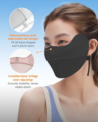 Miniatura 3 de BENEUNDER Protección solar UV para la cara, bufanda para el cuello, UPF150+, transpirable, refrescante, para actividades al aire libre de verano