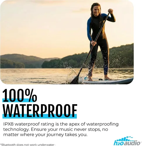 Miniatura 5 de H2O Audio TRI Run Auriculares de conducción ósea abierta. Auriculares multideportivos a prueba de sudor para correr, ciclismo y remo. Auriculares