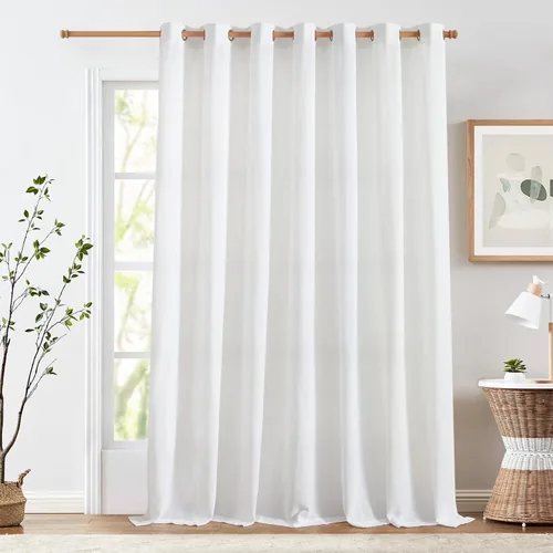 Miniatura 49 de jinchan Cortinas de 108 pulgadas Mezcla de Lino de Lino Semi Transparentes Filtrado de Luz y Resplandor Cortinas Extra Largas para Sala de Estar
