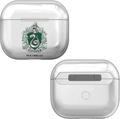 Miniatura 8 de Head Case Designs Harry Potter Gryffindor Crests and Shields - Funda de cristal duro transparente compatible con Apple AirPods 3 3ª
