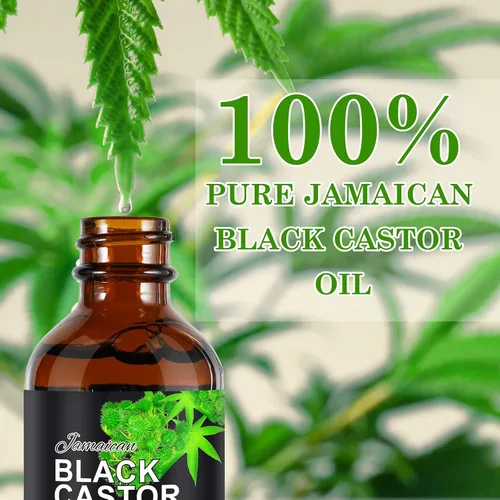 Miniatura 2 de Aceite de ricino negro jamaicano, aceite de ricino orgánico prensado en frío sin refinar, aceite de ricino natural puro para el crecimiento