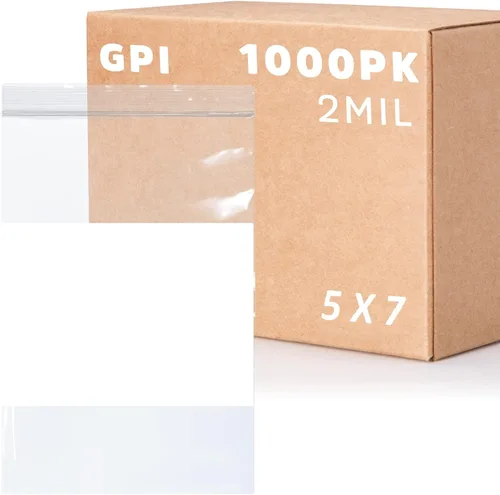 Miniatura 30 de GPI Caja de 1000 bolsas de plástico transparente recerrable con cremallera de 3" x 4" - A granel de 2 mil de grosor, bolsitas de poli fuertes