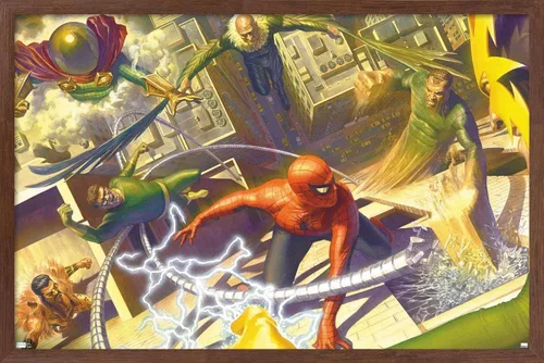 Miniatura 7 de Trends International Marvel Comics - Póster de pared de Spider-Man, batalla con seis siniestros, 22.375 x 34 pulgadas, versión premium sin marco