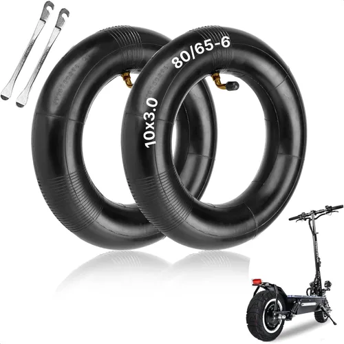 2 Piezas Tubos Interiores para Neumáticos de Scooter Eléctrico 10x3 pulgadas - Neumático de Scooter Eléctrico 80/65-6 Tubo Interior de 10 Pulgadas,