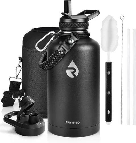 Miniatura 86 de RAYMYLO Botella de agua aislada de 24 onzas, de acero inoxidable con triple pared al vacío (fría durante 48 horas, caliente durante 24 horas), a